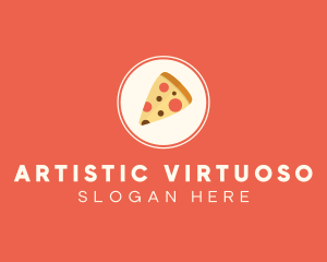 Pizza Slice Circle logo design