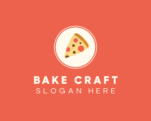 Pizza Slice Circle logo design