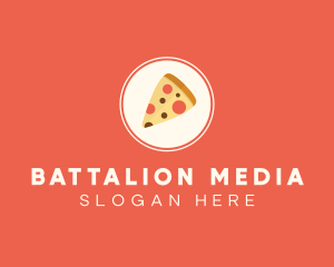 Pizza Slice Circle logo design