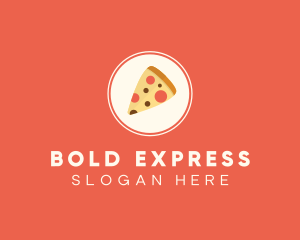 Pizza Slice Circle logo design