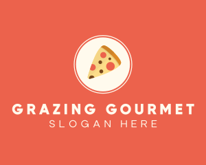 Pizza Slice Circle logo design