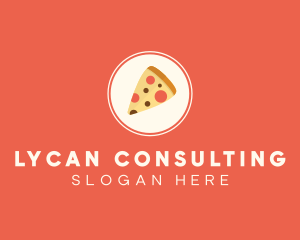 Pizza Slice Circle logo design