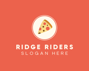 Pizza Slice Circle logo design