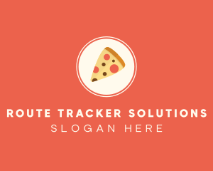 Pizza Slice Circle logo design