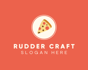 Pizza Slice Circle logo design