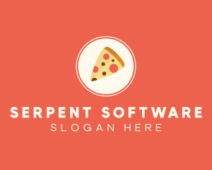 Pizza Slice Circle logo design