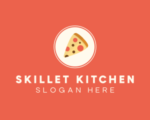 Pizza Slice Circle logo design