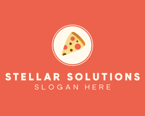 Pizza Slice Circle logo design