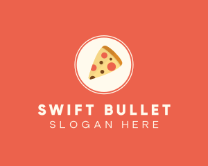 Pizza Slice Circle logo design