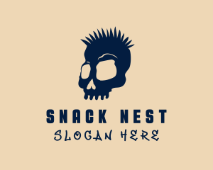 Punk Skull Rock Band logo design