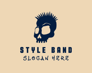 Punk Skull Rock Band logo design