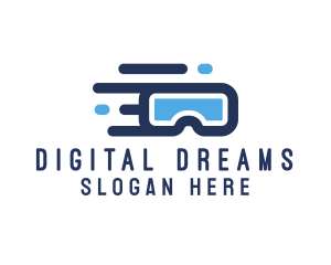 Virtual Reality Goggles logo design