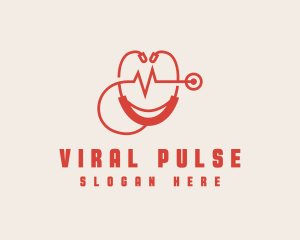 Heart Stethoscope Pulse logo design