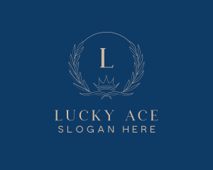 Crown Wreath Luxury logo design