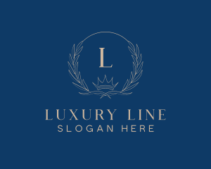 Crown Wreath Luxury logo design