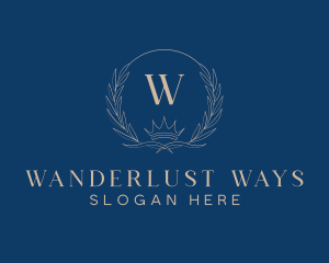 Crown Wreath Luxury logo design