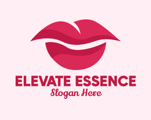 Pink Feminine Lips  Logo