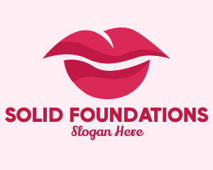 Pink Feminine Lips  Logo