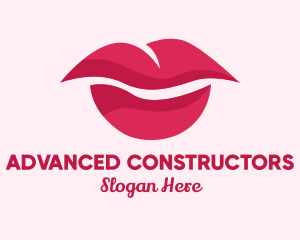 Pink Feminine Lips  logo design