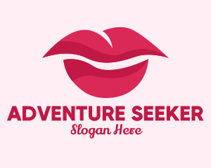 Pink Feminine Lips  logo design