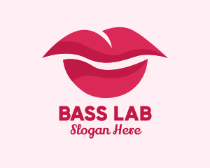 Pink Feminine Lips  logo design