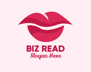 Pink Feminine Lips  logo design