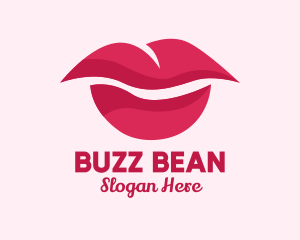 Pink Feminine Lips  logo design