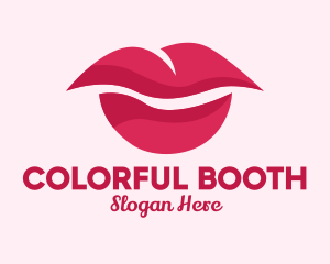 Pink Feminine Lips  logo design