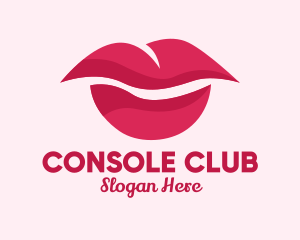 Pink Feminine Lips  logo design