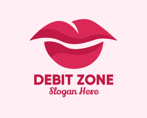 Pink Feminine Lips  logo design