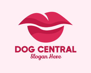 Pink Feminine Lips  logo design