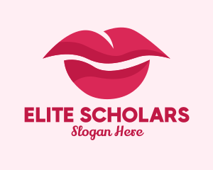 Pink Feminine Lips  logo design