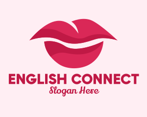 Pink Feminine Lips  logo design