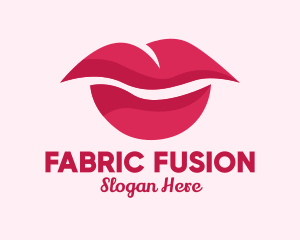 Pink Feminine Lips  logo design