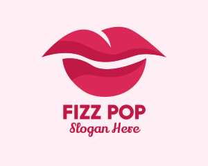 Pink Feminine Lips  logo design