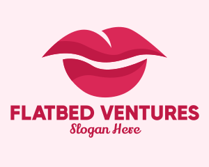 Pink Feminine Lips  logo design