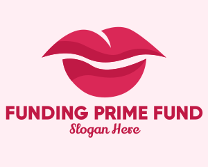 Pink Feminine Lips  logo design