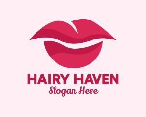 Pink Feminine Lips  logo design