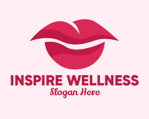 Pink Feminine Lips  logo design