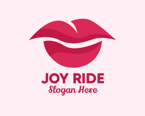 Pink Feminine Lips  logo design