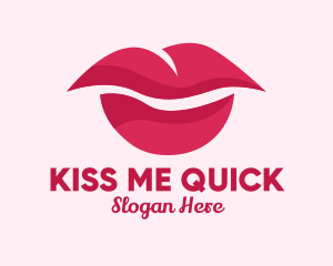 Pink Feminine Lips  logo