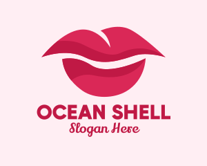 Pink Feminine Lips  logo design