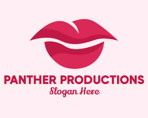 Pink Feminine Lips  logo design