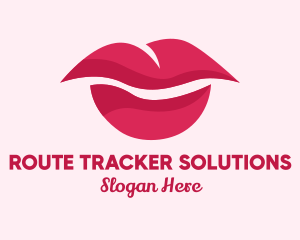 Pink Feminine Lips  logo design