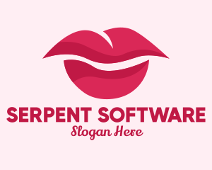 Pink Feminine Lips  logo design