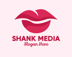 Pink Feminine Lips  logo design