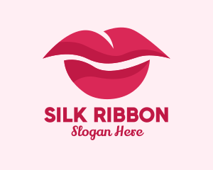 Pink Feminine Lips  logo design