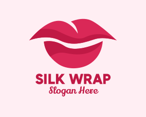 Pink Feminine Lips  logo design