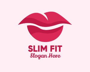 Pink Feminine Lips  logo design