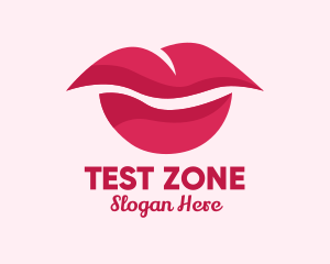 Pink Feminine Lips  logo design